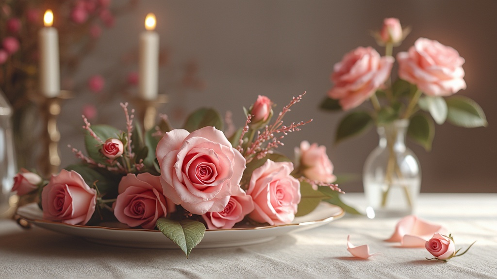 deco de table rose