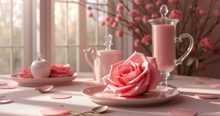 deco de table rose