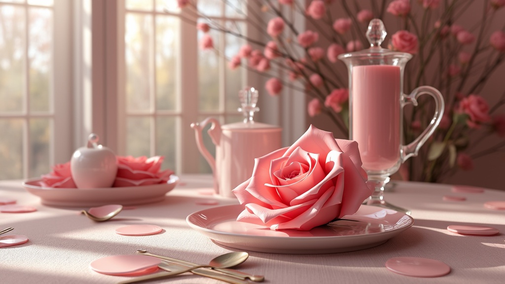 deco de table rose