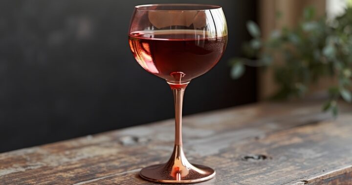 verre a vin rose gold