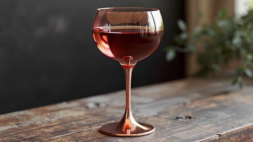 verre a vin rose gold