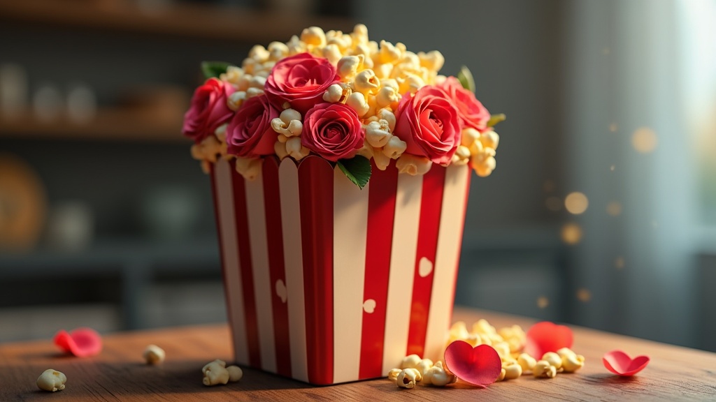 boite a pop corn rose