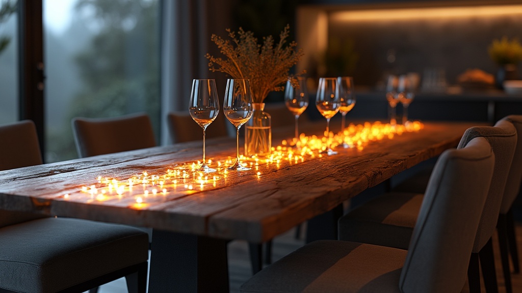 chemin de table lumineux