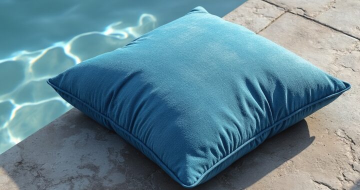 coussin de sol bleu marine