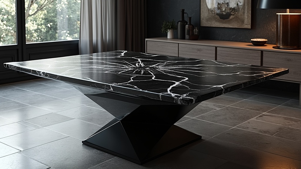 déco table noir et argent