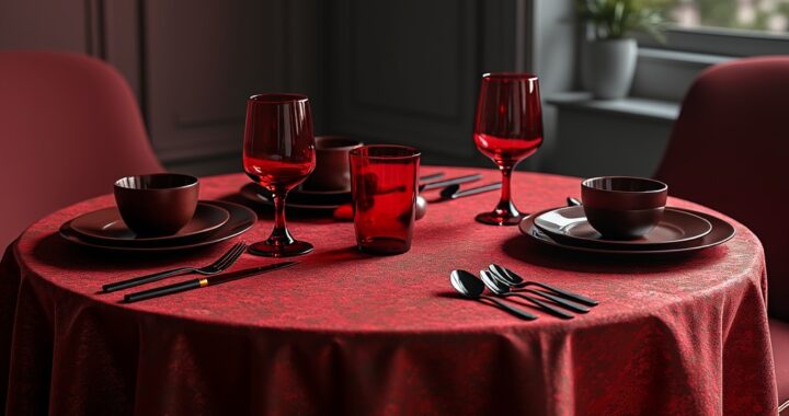 déco table rouge et noir