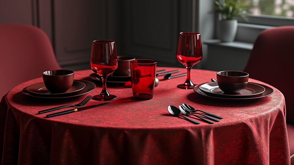 déco table rouge et noir