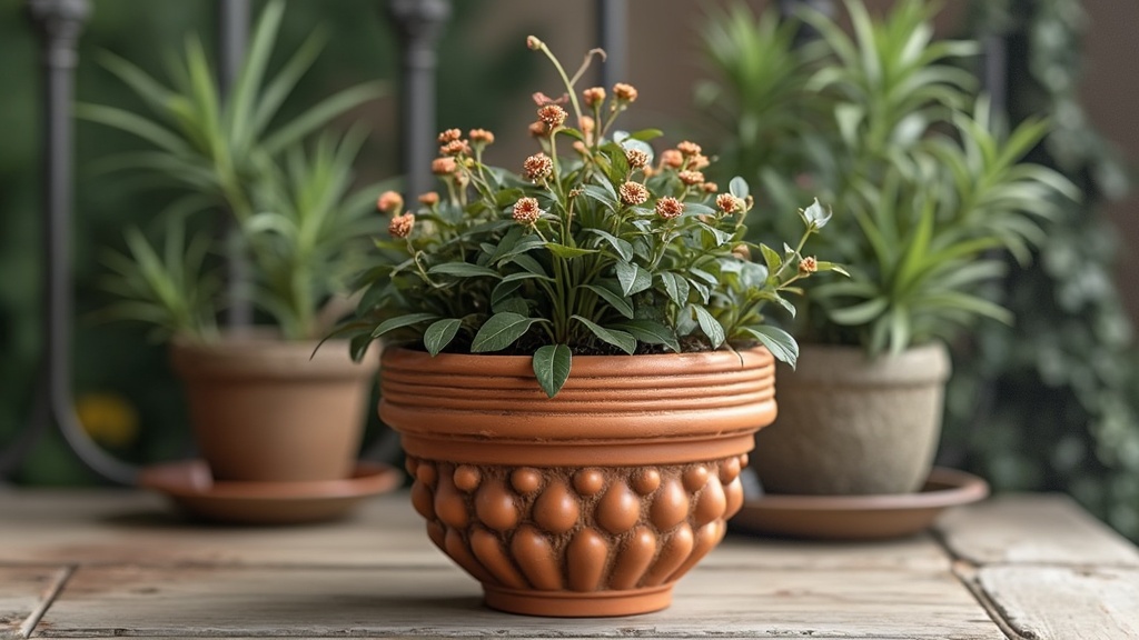 pot décoratif avec couvercle