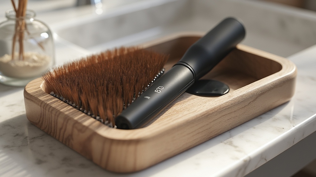 rangement pour brosse à cheveux